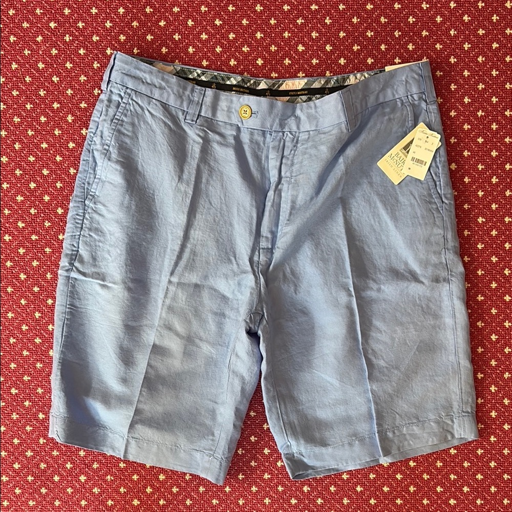 Brooks Brothers Blue Flat Front Shorts